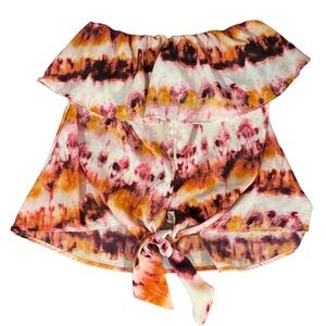 Strapless Summer Top Size M Ties front / bottom